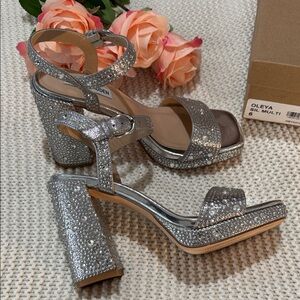 Steve Madden Glittering Silver Heels